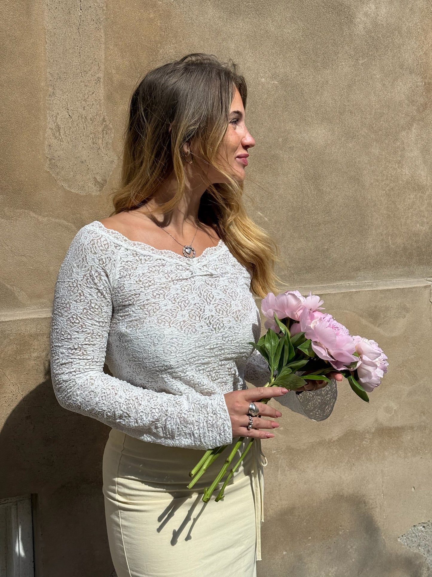 Lau Lace Blouse White