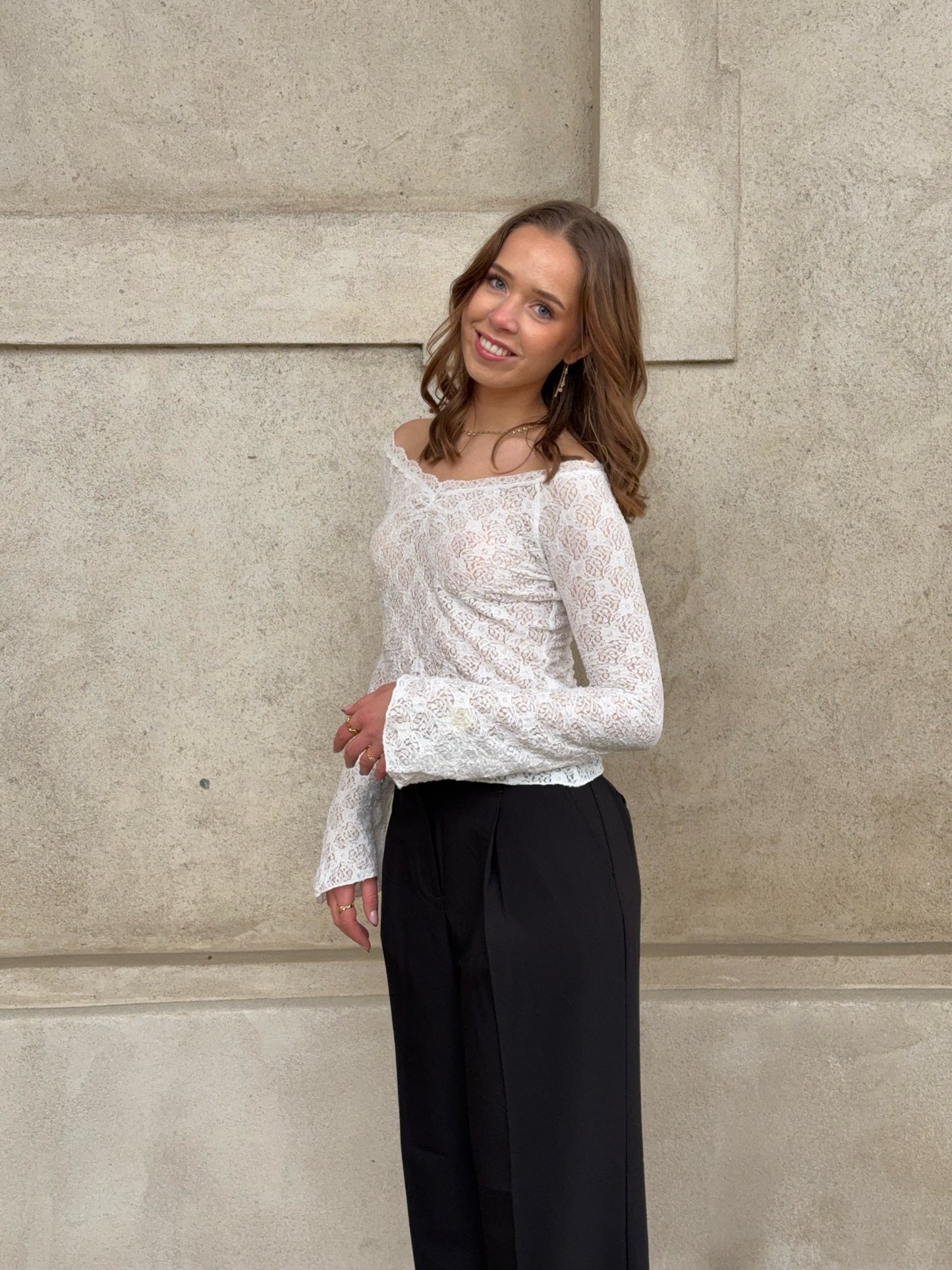 Lau Lace Blouse White